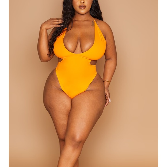 PrettyLittleThing Other - Plus size Orange cut out swimsuit size US 14 pretty little thing